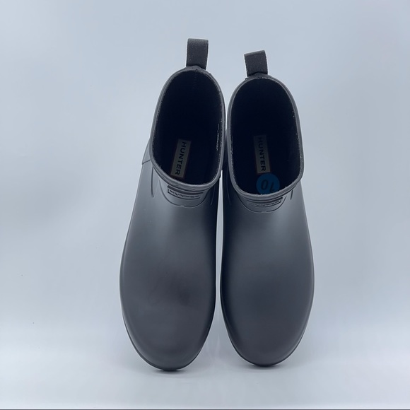 Hunter Black Matte Low Ankle Rain Boots. - Picture 14 of 14
